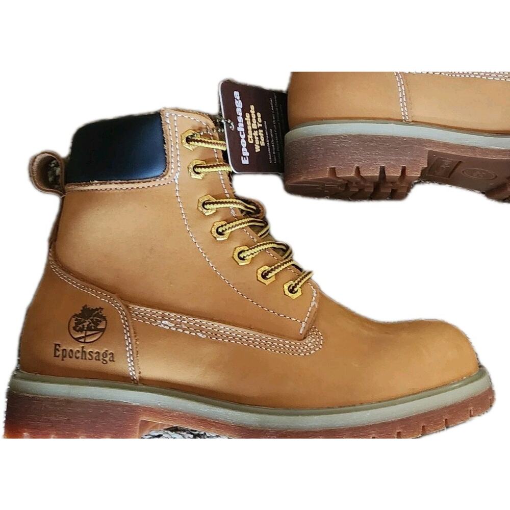 Soft Toe Classic Upgraded Work Boots Men 5.5 Womens 7 Waterproof Full Grain Tan